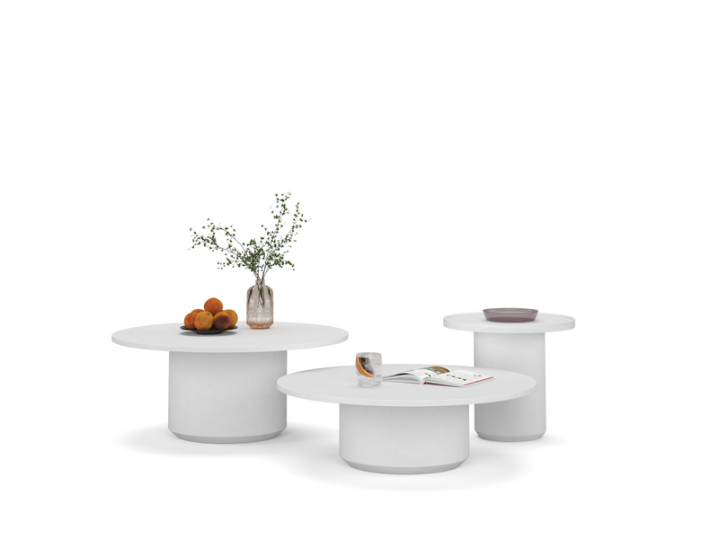 DR.UM Outdoor Coffee Table Set β White