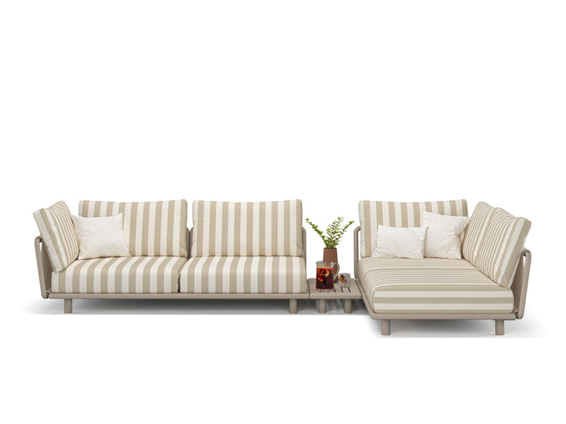 LU.NA - 3 - Seater L Shape — Right / Greige X Greige