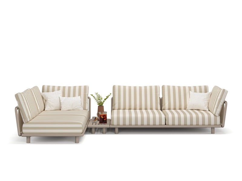 LU.NA - 3 - Seater L Shape — Left / Greige X Greige