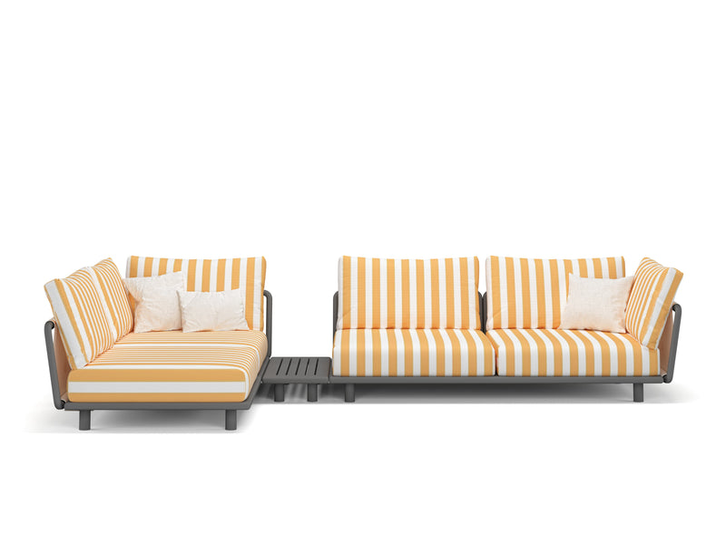 LU.NA - 3 - Seater L Shape — Left / Graphite Grey X Yellow