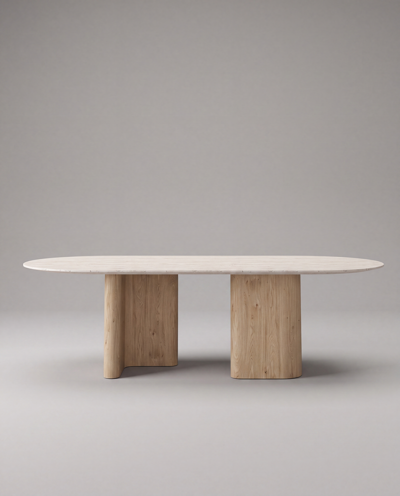 RO.ND Dining Veneer Table — 10 Seats
