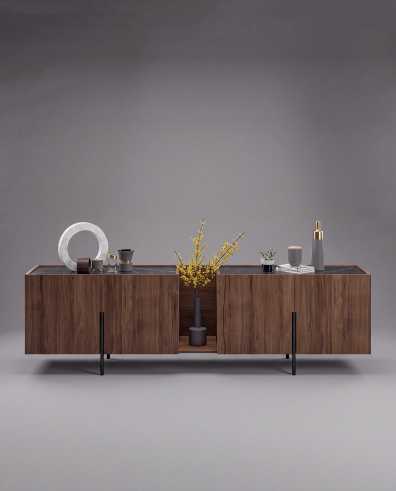 FR.ST Sideboard Metal — 250 cm / Black Marble