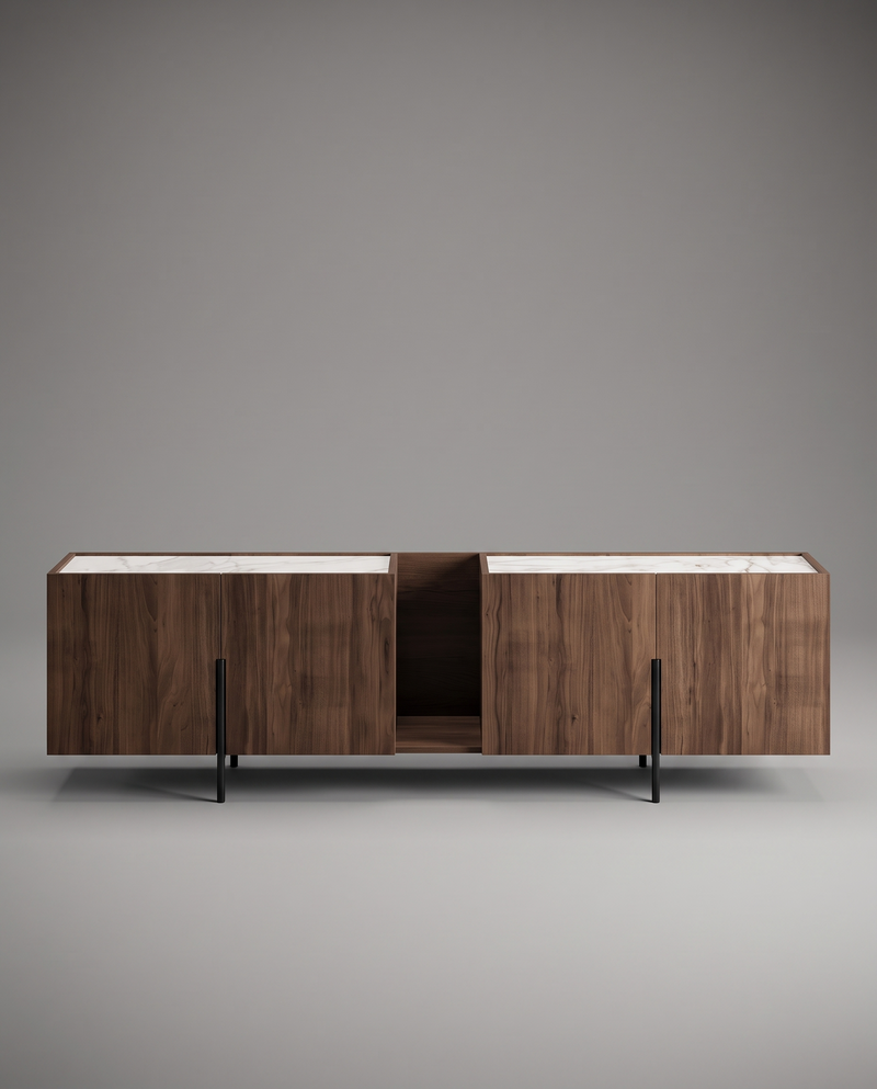 FR.ST Sideboard Metal — 250 cm / White Marble
