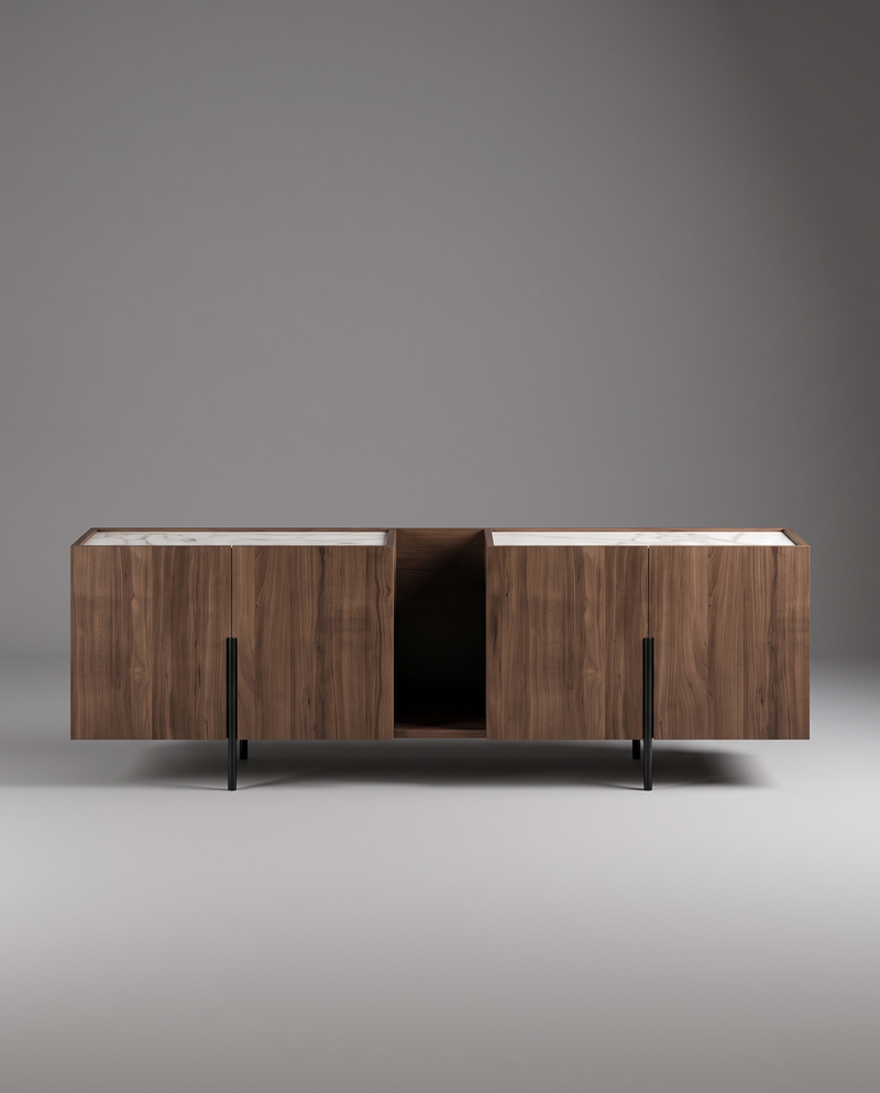 FR.ST Sideboard Metal — 220 cm / White Marble