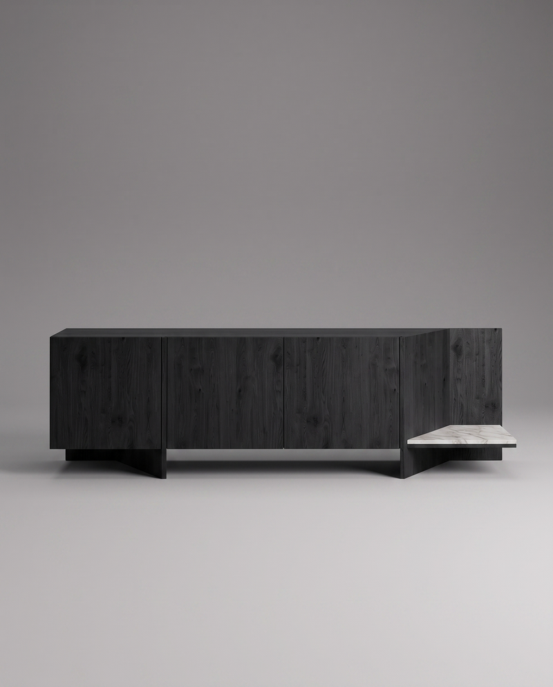 LI.FT Sideboard - Black Oak — 220 / White Marble