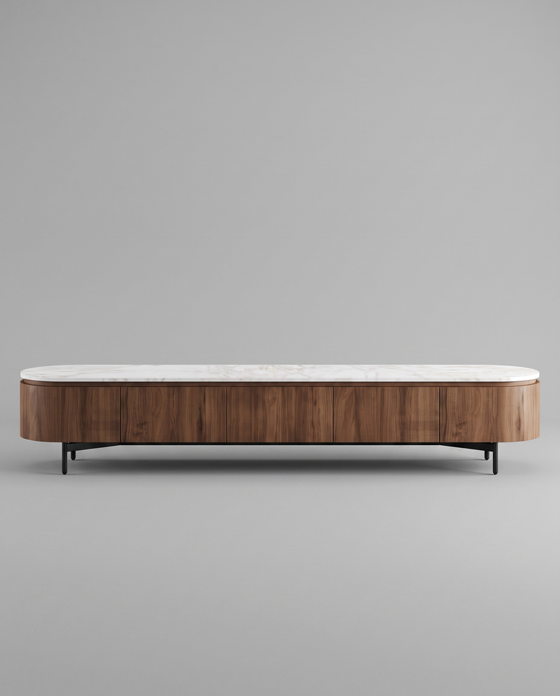 RE.TO TV Unit — 240 cm / White Marble