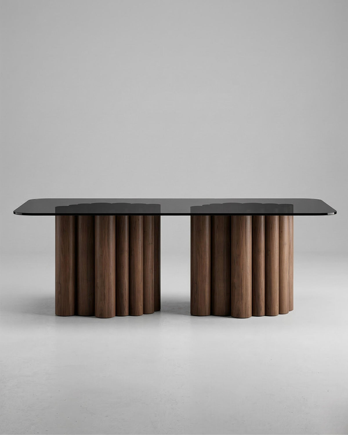 FR.ST Dining Table Wood x Black Glass