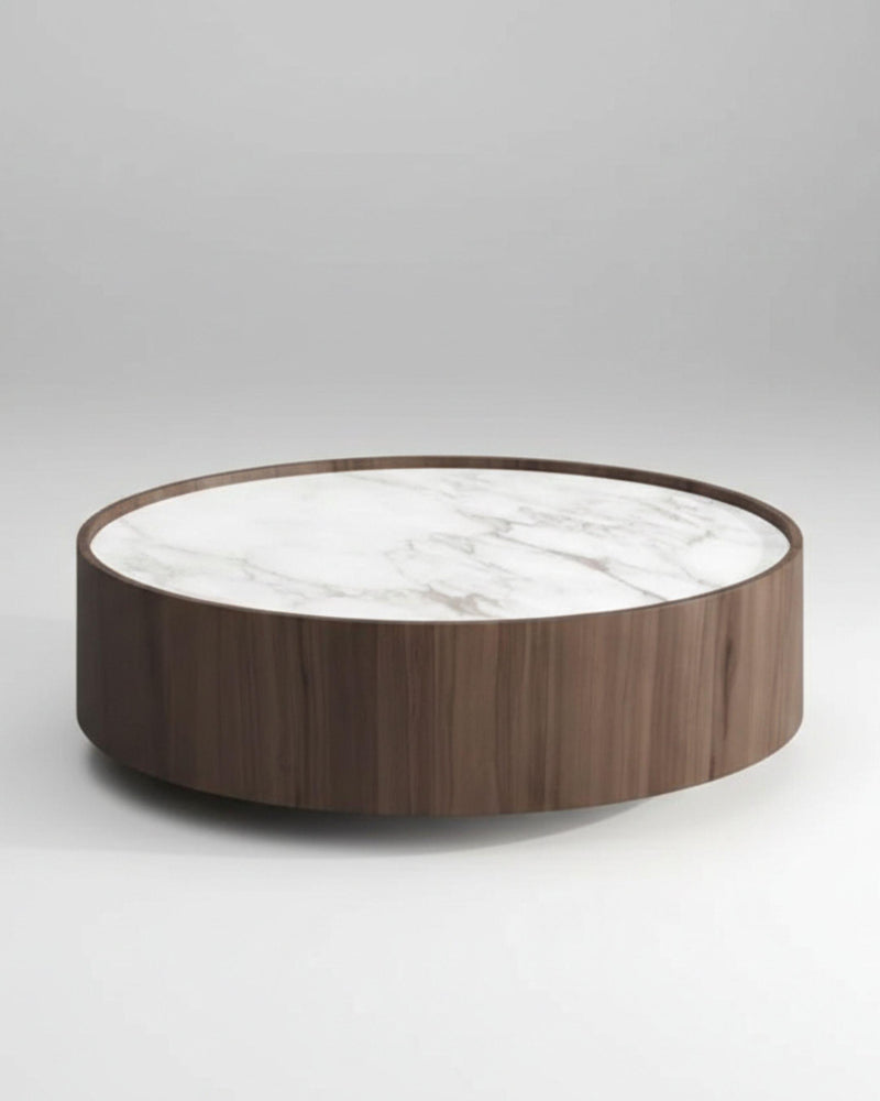CY.ND Round Coffee Table — 120 cm / White Marble