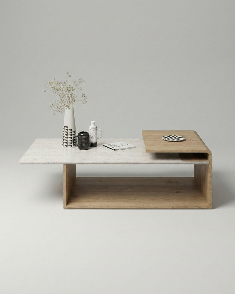 DA.I Coffee Table — Travertine Marble