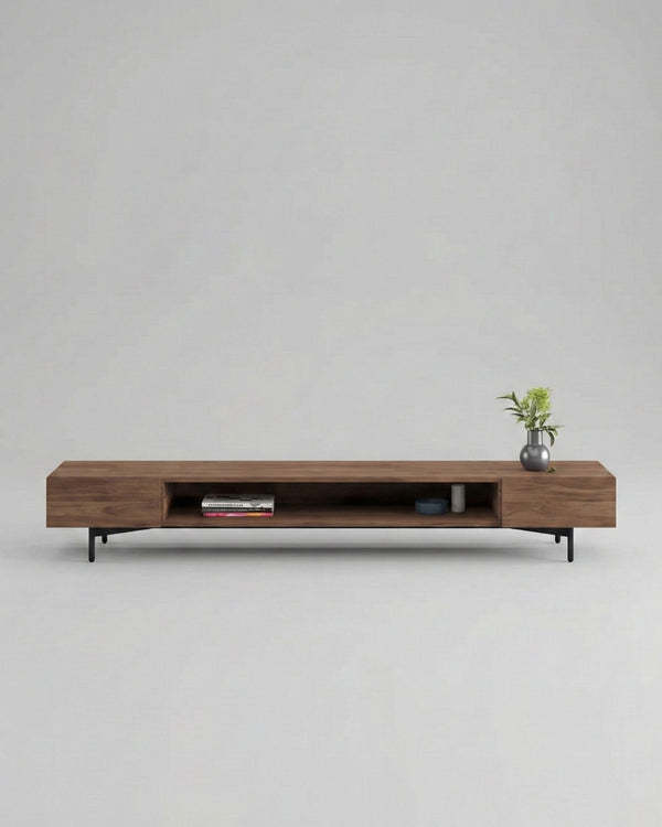 BR.SK Wood TV Unit - 2 Drawers