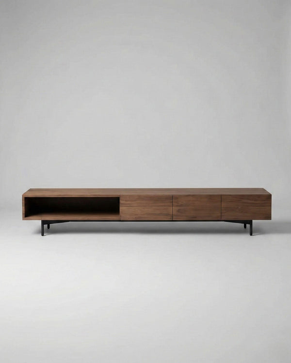 BR.SK Wood TV Unit - 3 Drawers