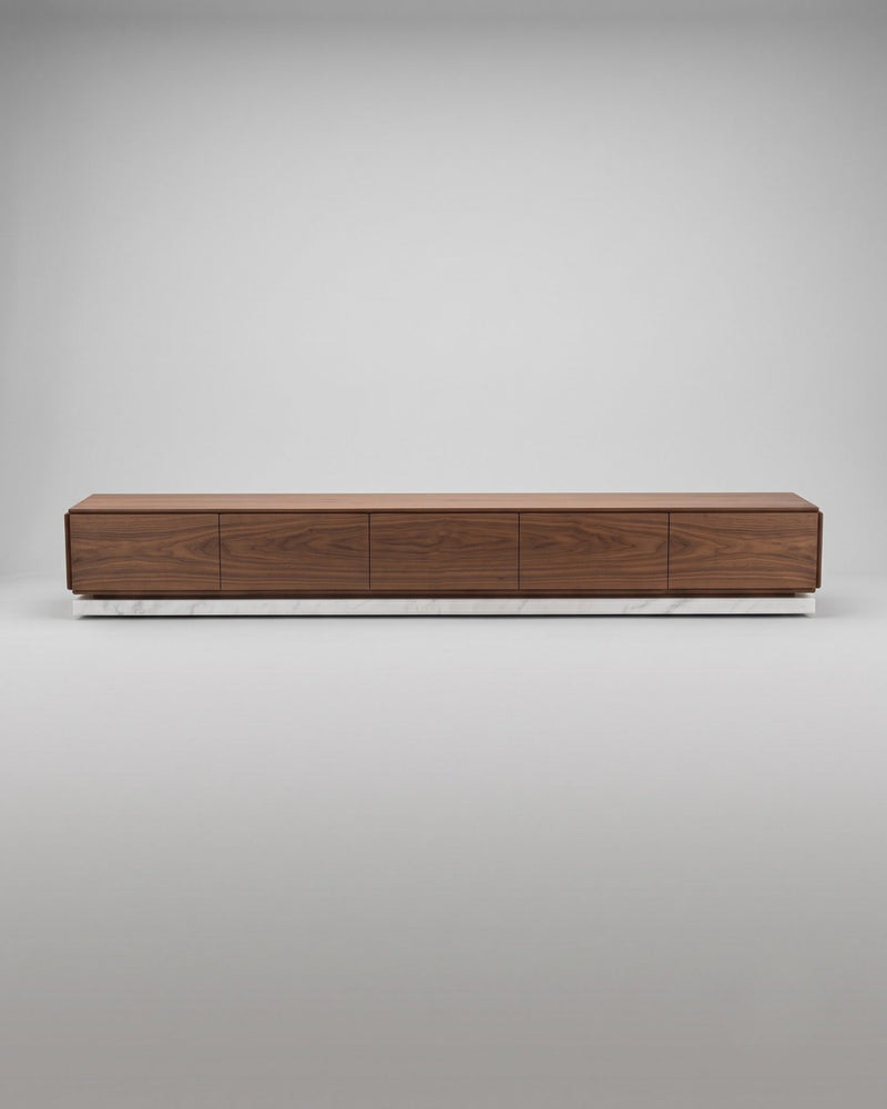 RU.BK TV Unit — 5 Drawers / White Marble