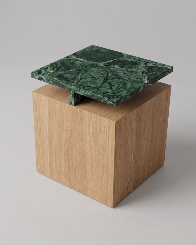 FL.IP Side Table — Green Indian Marble