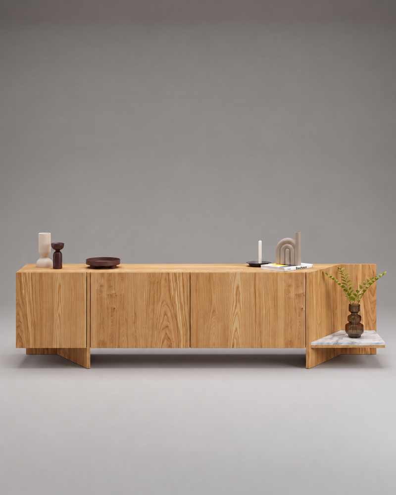 LI.FT Sideboard - Olive — 240 / White Marble