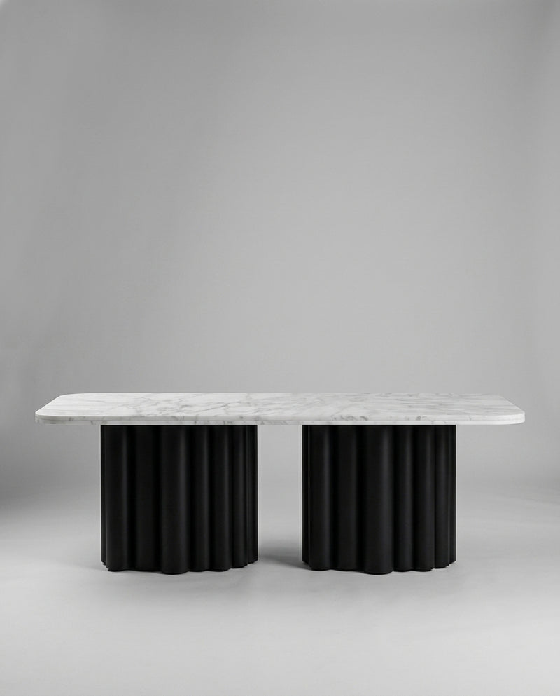 FR.ST Dining Table Metal — 8 seats - Rectangle / White Marble