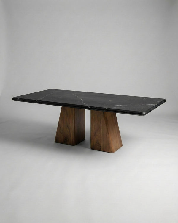 TA.PR Dining Table Wood x Black Marble