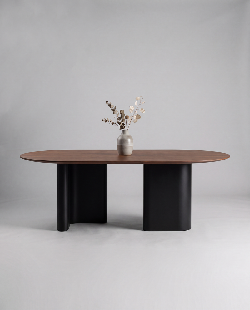 RO.ND Dining Table Metal — 8 Seats / Wood
