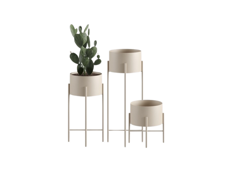 IX.IA Round Planter Set — KANSASBEIGE