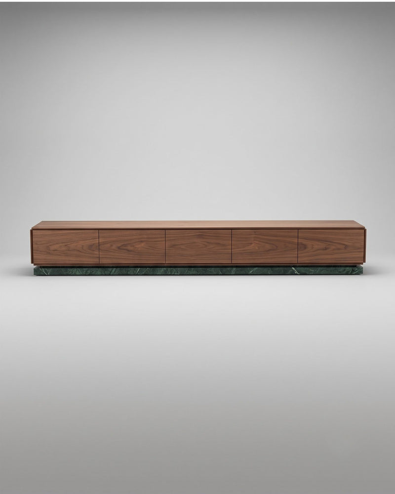 RU.BK TV Unit — 5 Drawers / Green Indian Marble