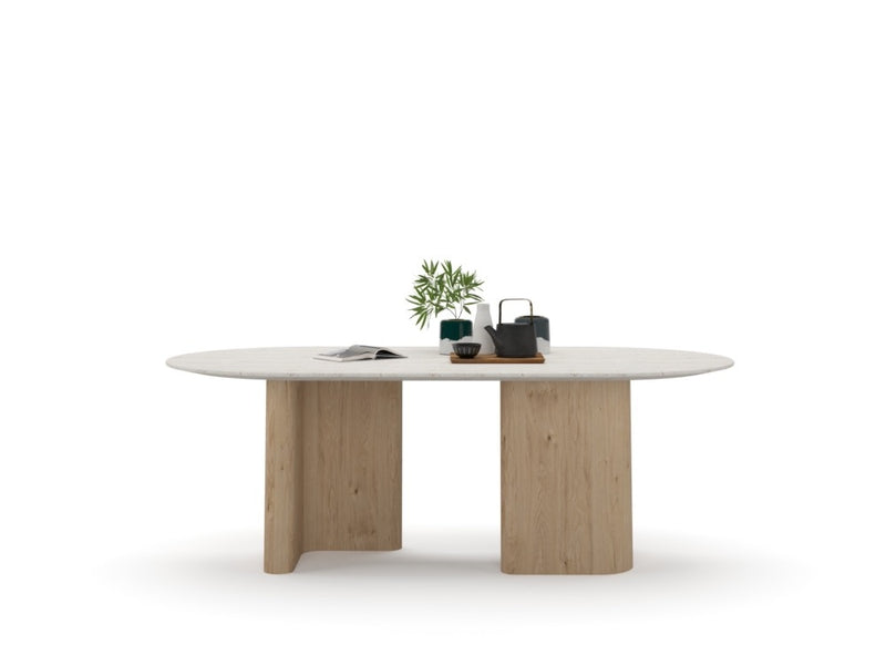 RO.ND Dining Veneer Table — 8 Seats