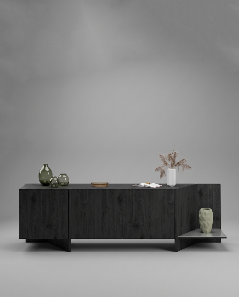 LI.FT Sideboard - Black Oak — 220 / Stainless