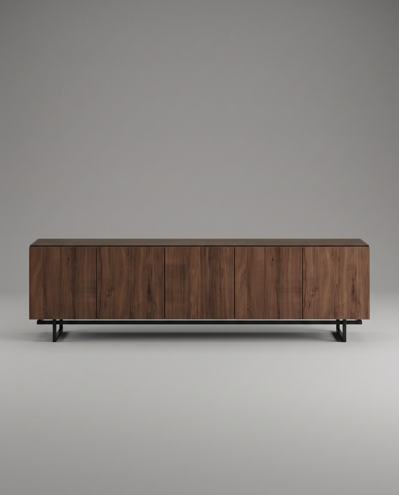 CI.LO Sideboard — 5 Doors / Black Glass