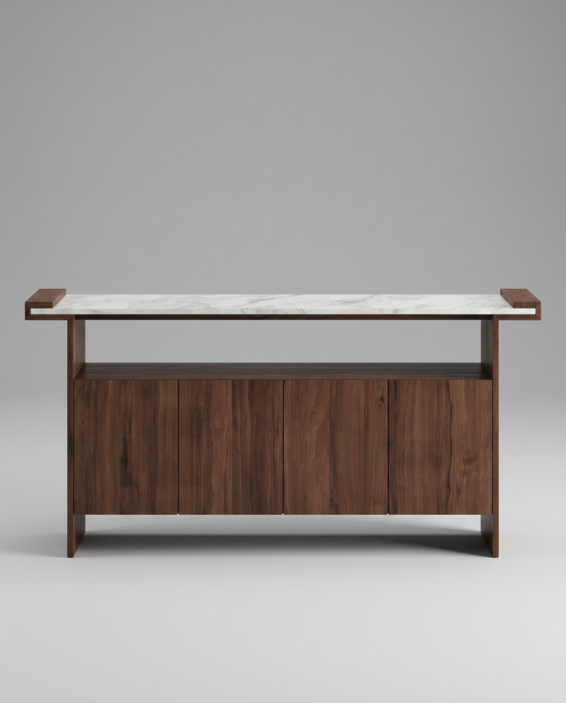 HO.LD Sideboard — 4 Doors / White Marble