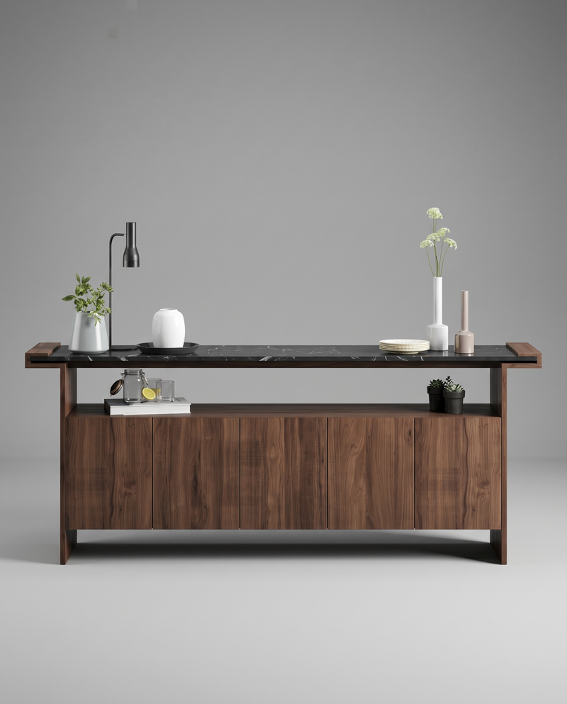 HO.LD Sideboard — 5 Doors / Black Marble