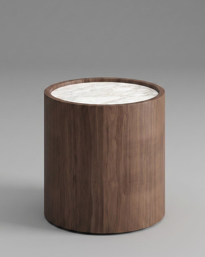 CY.ND Side Table — White Marble