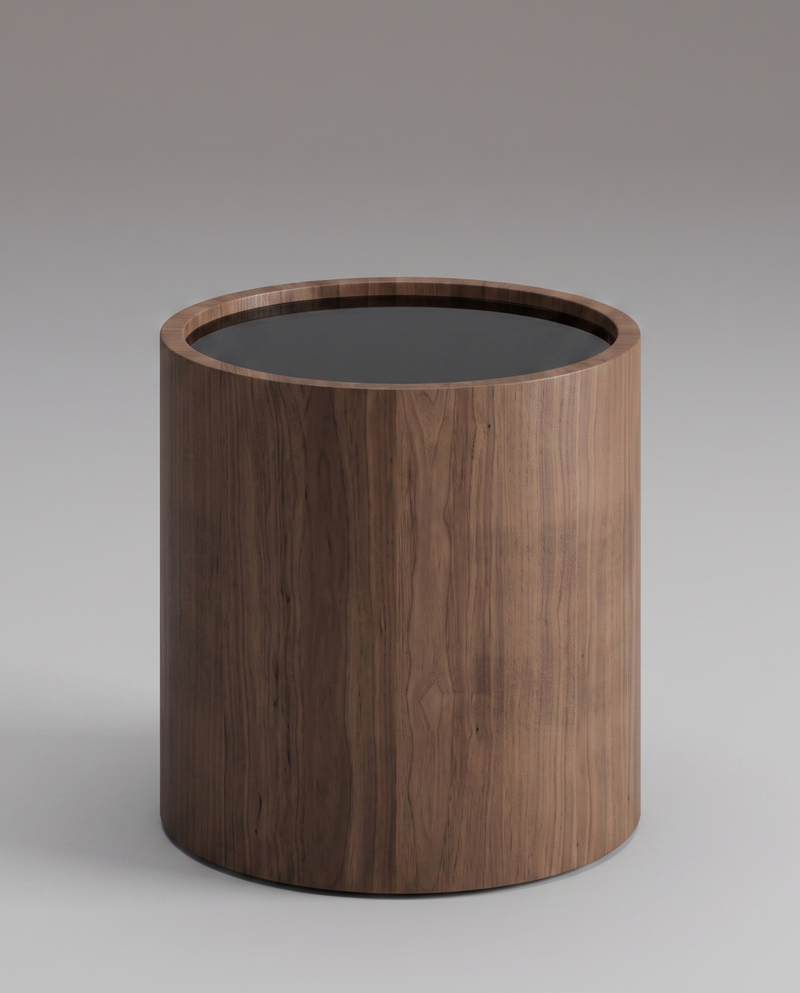 CY.ND Side Table — Black Glass