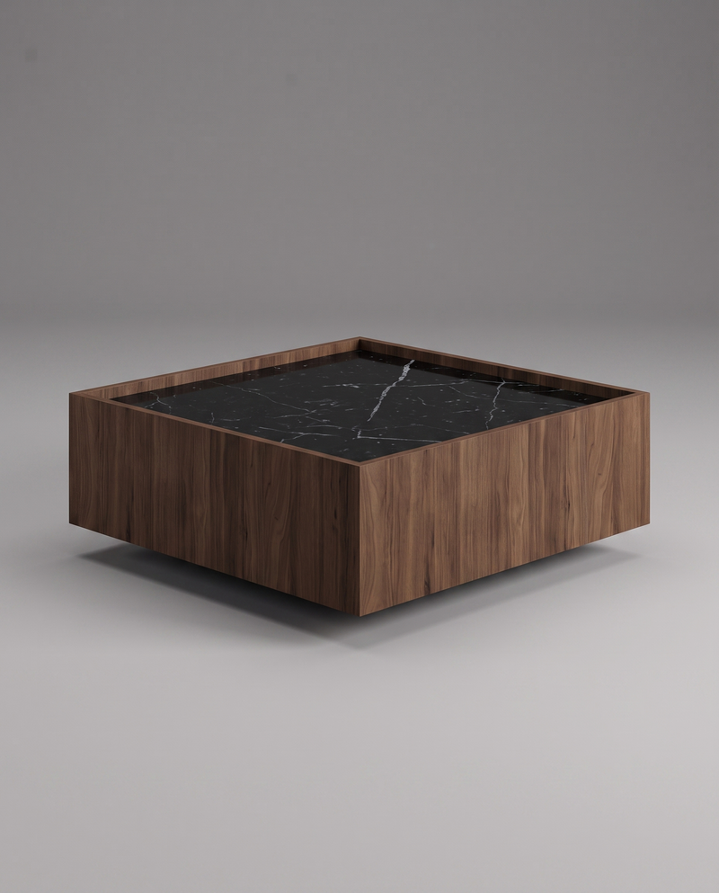 RE.CT Coffee Table — 900*900 mm / Black Marble