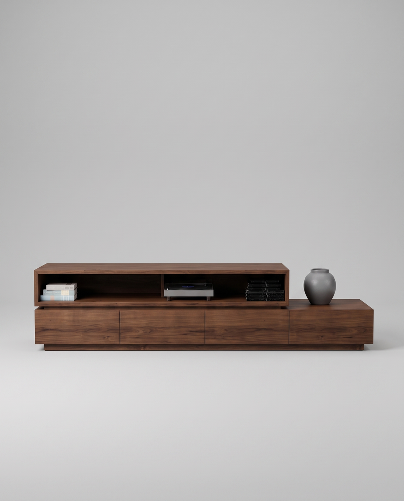 SA.ND T.V Unit - Stepped — 2000 / Walnut
