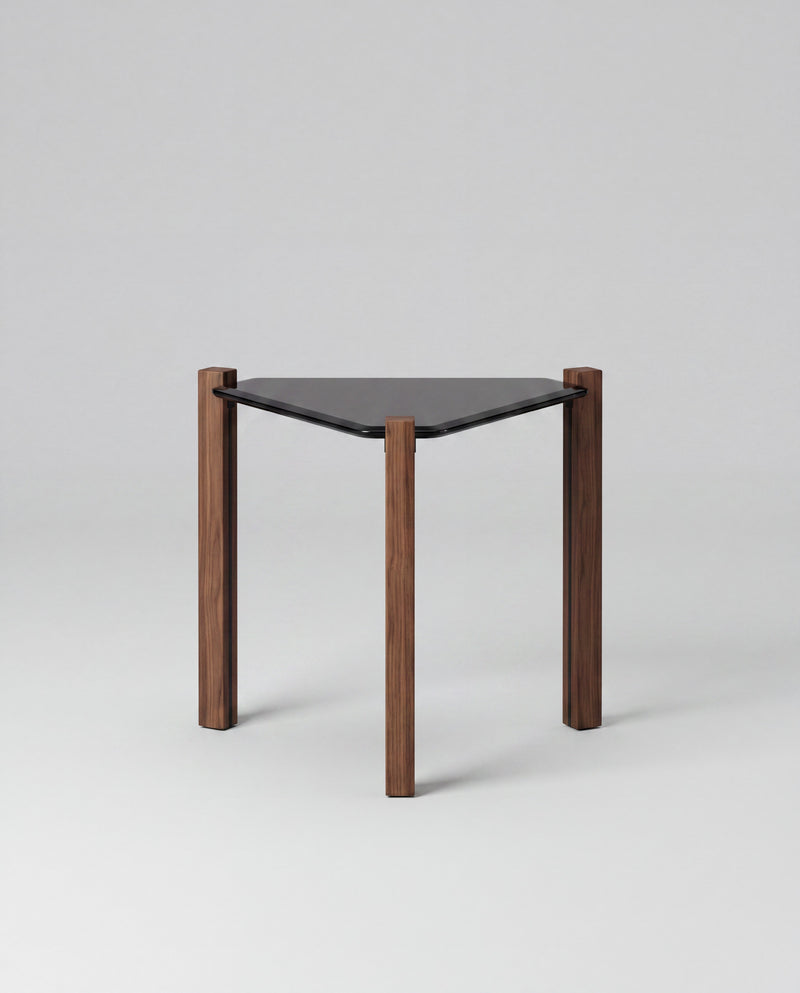 T.RI Side Table — Black Glass