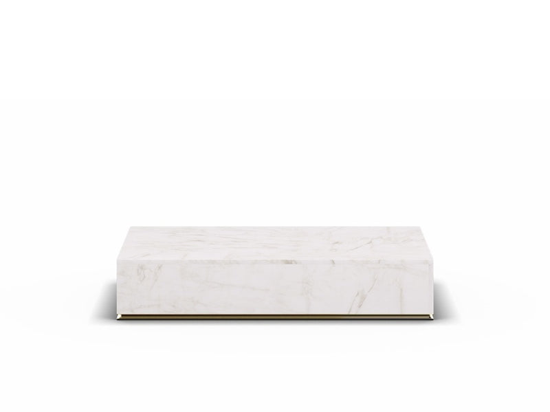 CU.BE Coffee Table — 25 cm / White Marble / 1200*600 mm