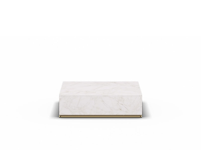 CU.BE Coffee Table — 25 cm / White Marble / 1000*1000 mm