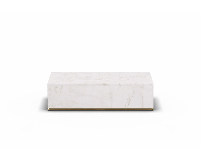 CU.BE Coffee Table — 35 cm / White Marble / 1200*600 mm