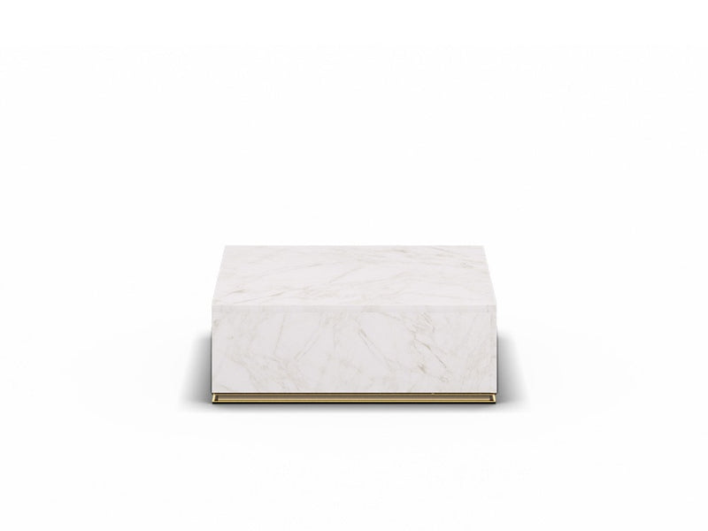 CU.BE Coffee Table — 35 cm / White Marble / 900*900 mm