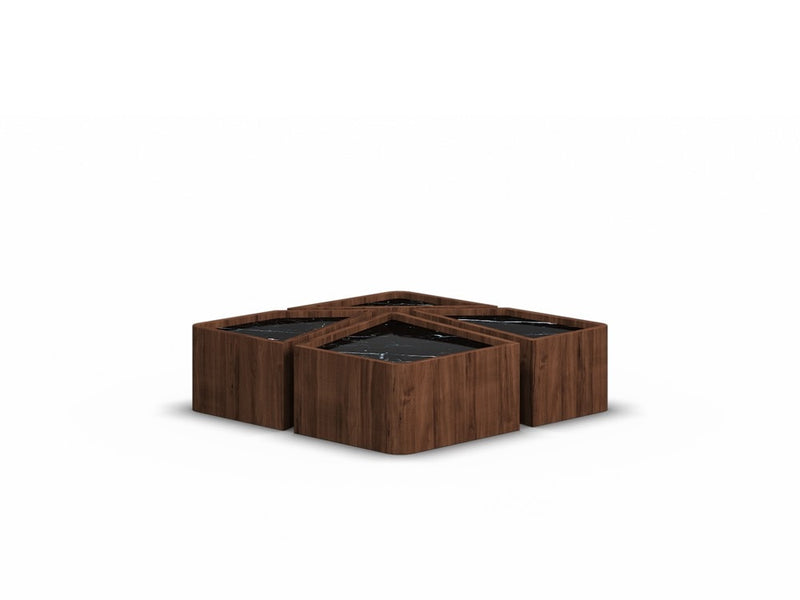 MA.TI Coffee Table Set — 900*900 mm / Black Marble