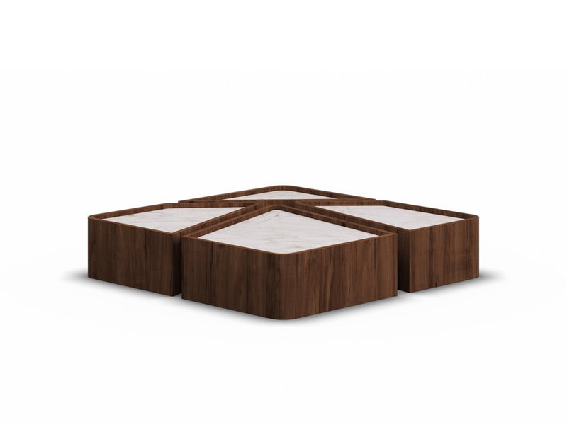 MA.TI Coffee Table Set — 1200*1200 mm / White Marble
