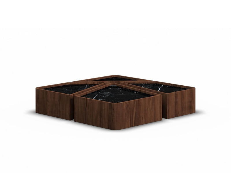 MA.TI Coffee Table Set — 1200*1200 mm / Black Marble
