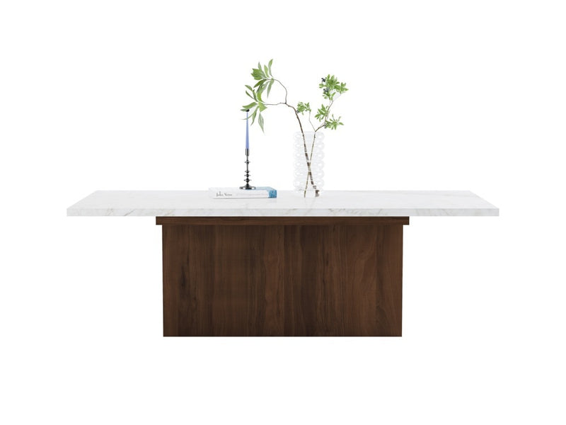 DI.NO Dining Table Rectangle — 8 seats - Rectangle / White Marble