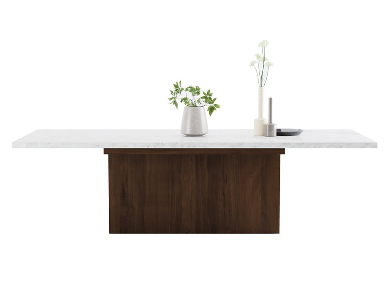 DI.NO Dining Table Rectangle — 10 Seats - Rectangle / White Marble