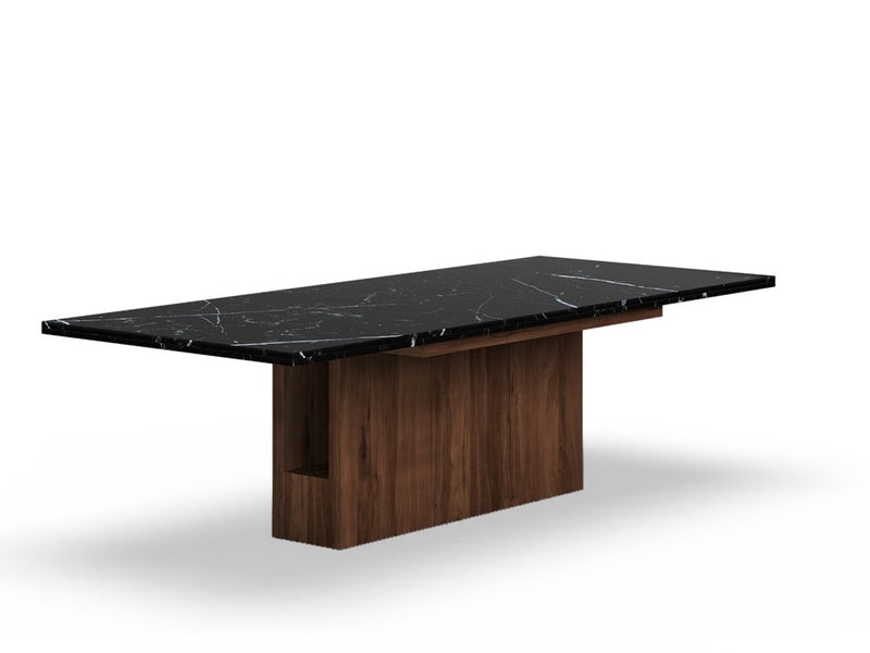 DI.NO Dining Table Rectangle — 10 Seats - Rectangle / Black Marble