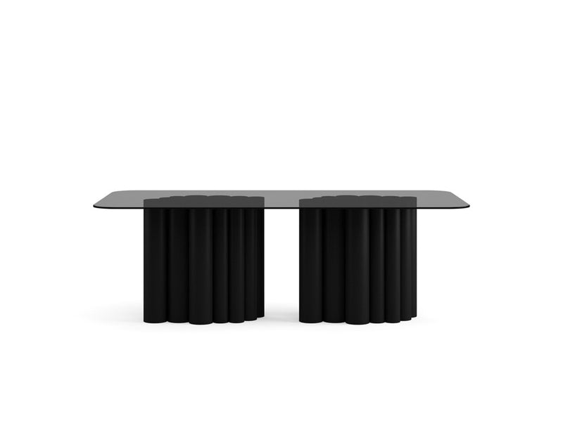FR.ST Dining Table Metal — 8 seats - Rectangle / Black Glass