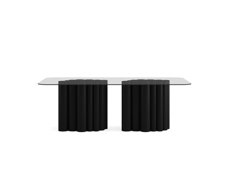 FR.ST Dining Table Metal — 8 seats - Rectangle / Transparent Glass