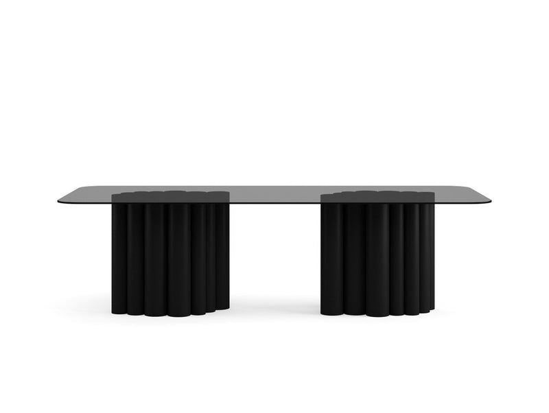 FR.ST Dining Table Metal — 10 Seats - Rectangle / Black Glass