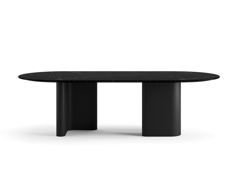 RO.ND Dining Table Metal — 10 Seats / Black Marble