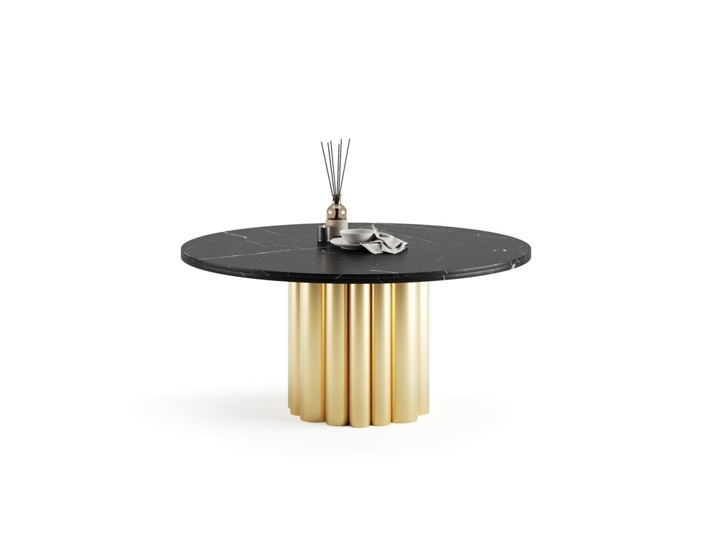 FR.ST Round Dining Table Brass