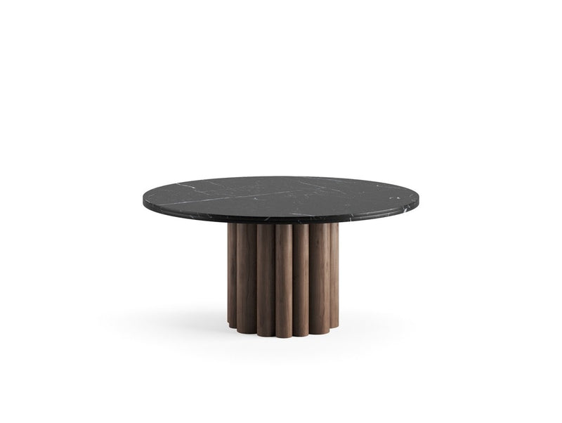 FR.ST Round Dining Table Wood — Black Marble