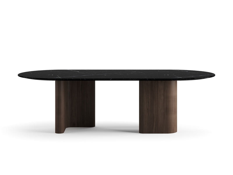 RO.ND Dining Table Wood — 260 / Black Marble